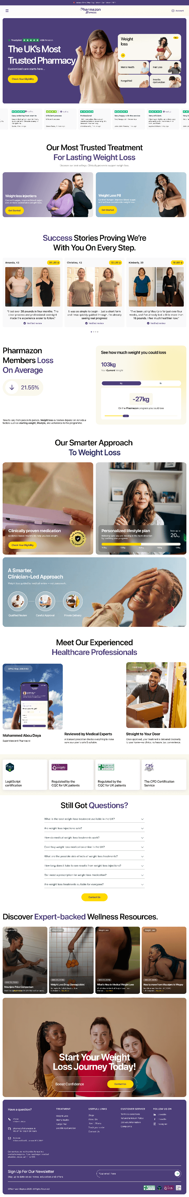 Pharmazon Express website overview