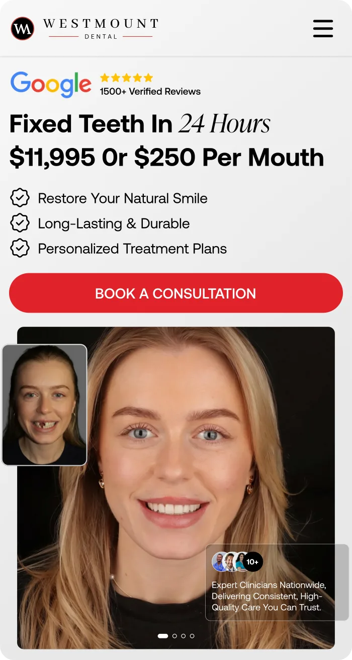 Westmount Dental page design