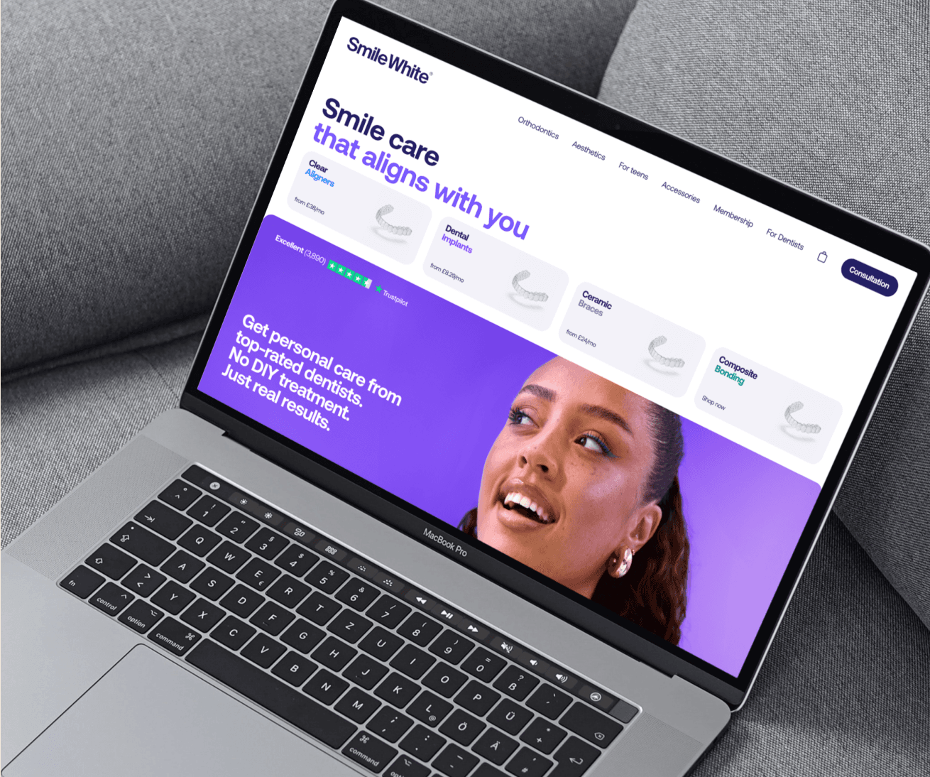 SmileWhite page design