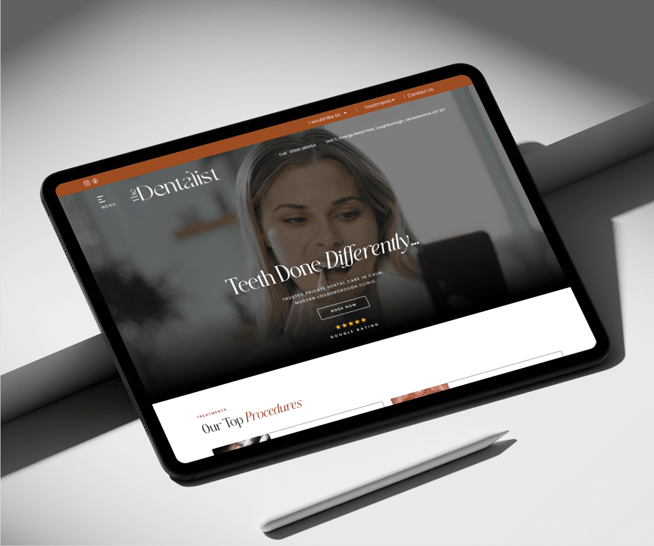 The Dentalist — page design
