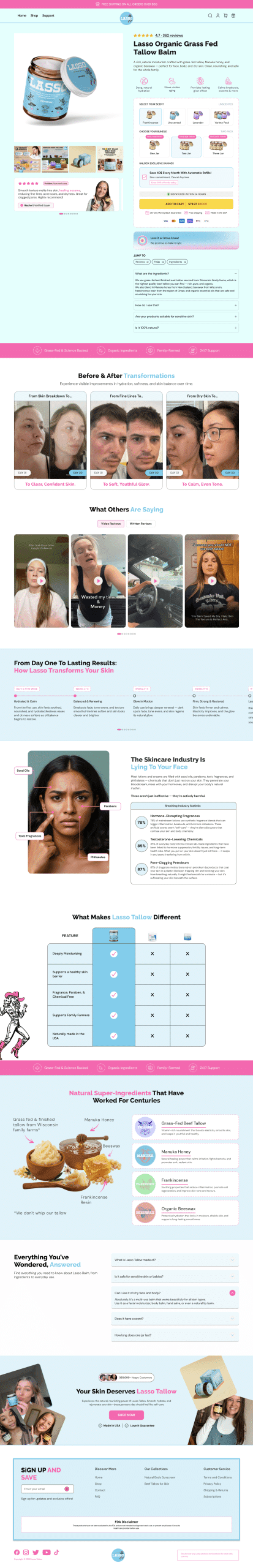 Lasso page design