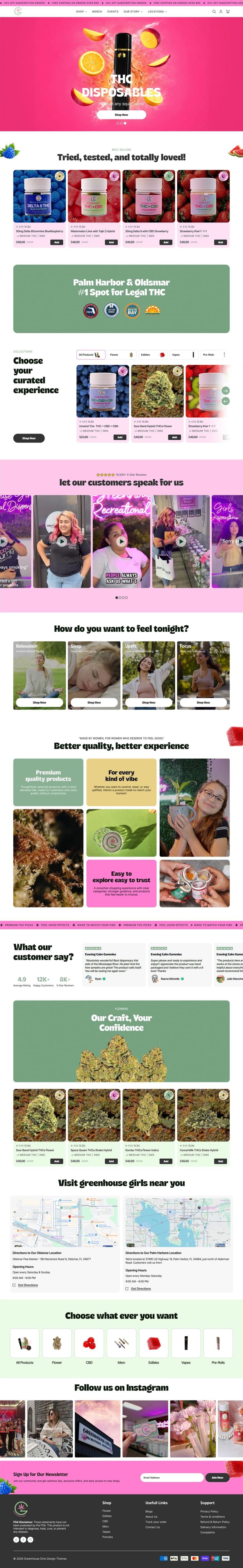 Greenhouse Girl page design