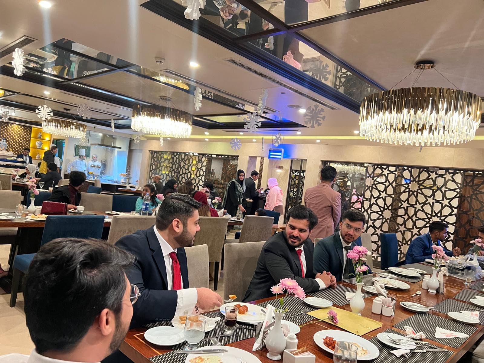 An informal gathering around the table