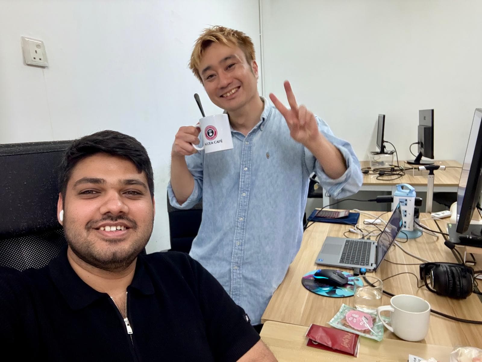 An informal moment together in the Convertt office