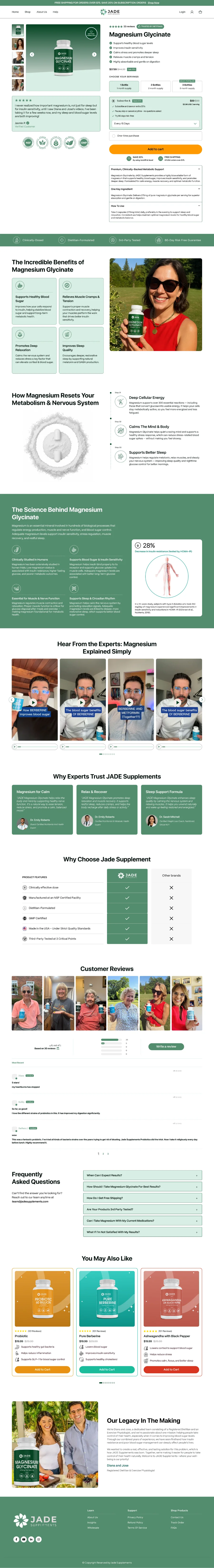 Jade Supplements after